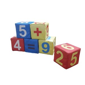 Dados Educativos de Números e Sinais – Conjunto com 6 Dados Grandes em Espuma