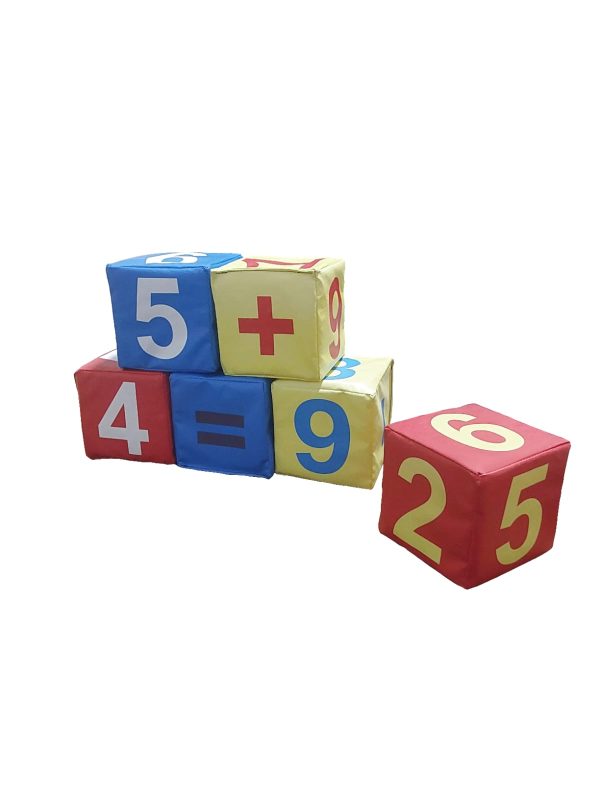 Dados Educativos de Números e Sinais – Conjunto com 6 Dados Grandes em Espuma